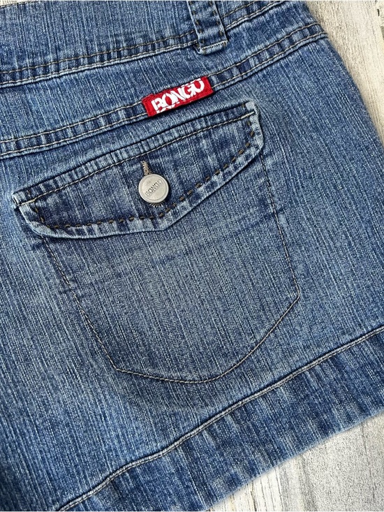 SOLD 🍀 BONGO Y2K Low Rise Shorty Jean Shorts - Picture 4 of 6